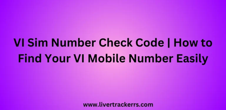 VI Sim Number Check Code | How to Find Your VI Mobile Number Easily