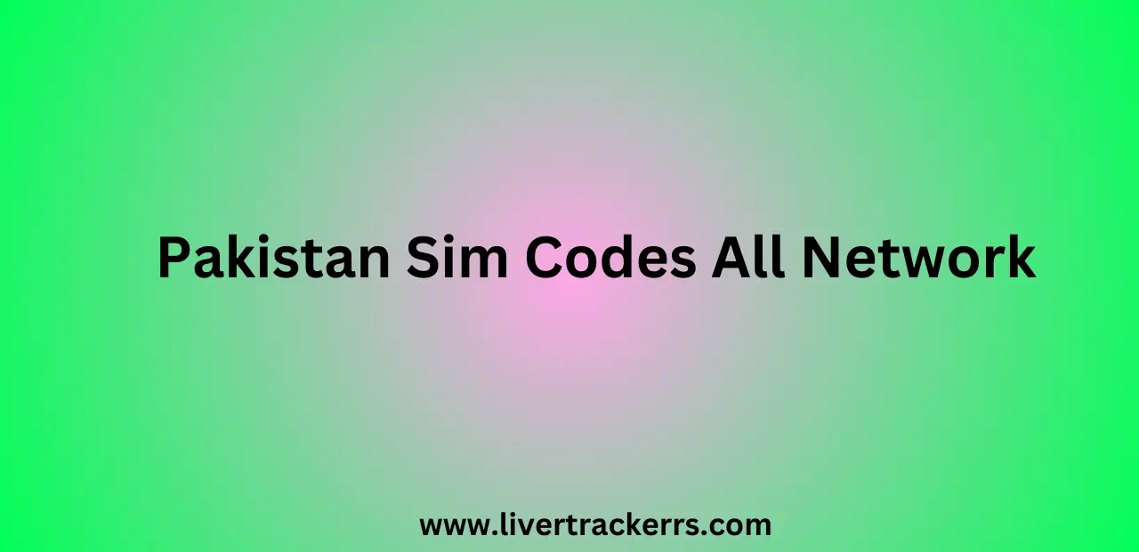 Pakistan Sim Codes All Network